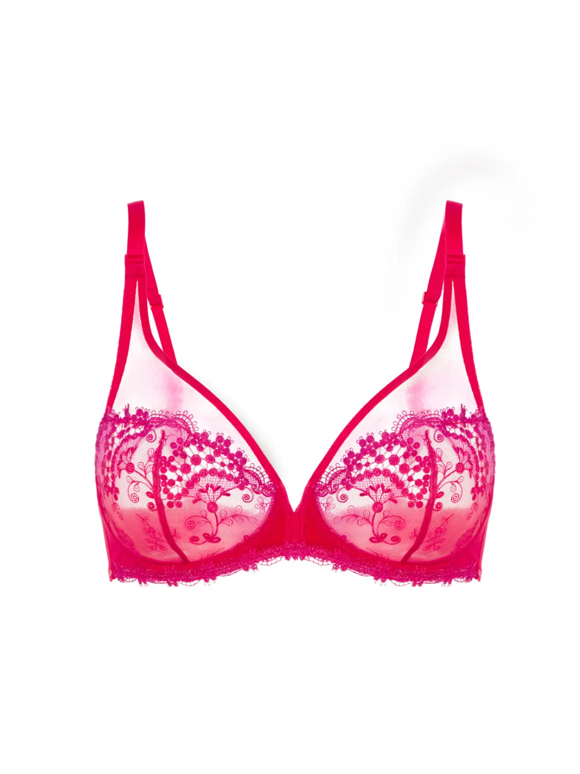 Soutien-gorge avec armature décolleté plongeant - Rouge Rainbow