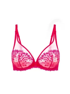 Soutien-gorge avec armature décolleté plongeant - Rouge Rainbow