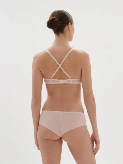 Soutien-gorge avec armature décolleté plongeant - Poudre pétale