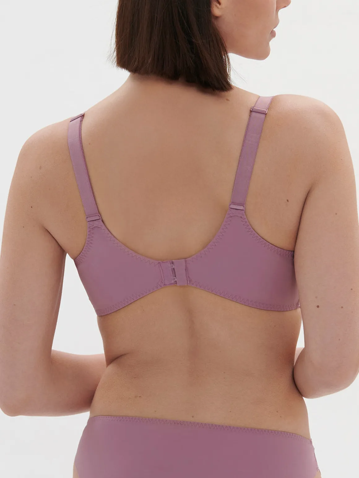 Soutien-gorge avec armature décolleté carré - Mauve Glamour