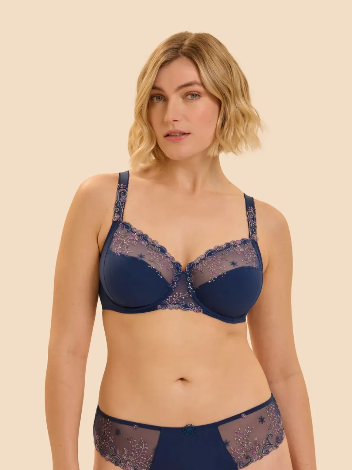 Soutien-gorge avec armature emboitant - Bleu Rainbow