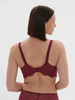 Soutien-gorge avec armature emboitant - Rouge Spinelle