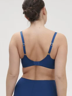 Soutien-gorge avec armatures décolleté - Bleu Poséidon