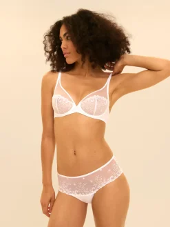 Soutien-gorge avec armatures décolleté plongeant - Blanc
