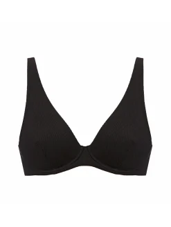 Soutien-gorge avec armatures décolleté plongeant - Noir