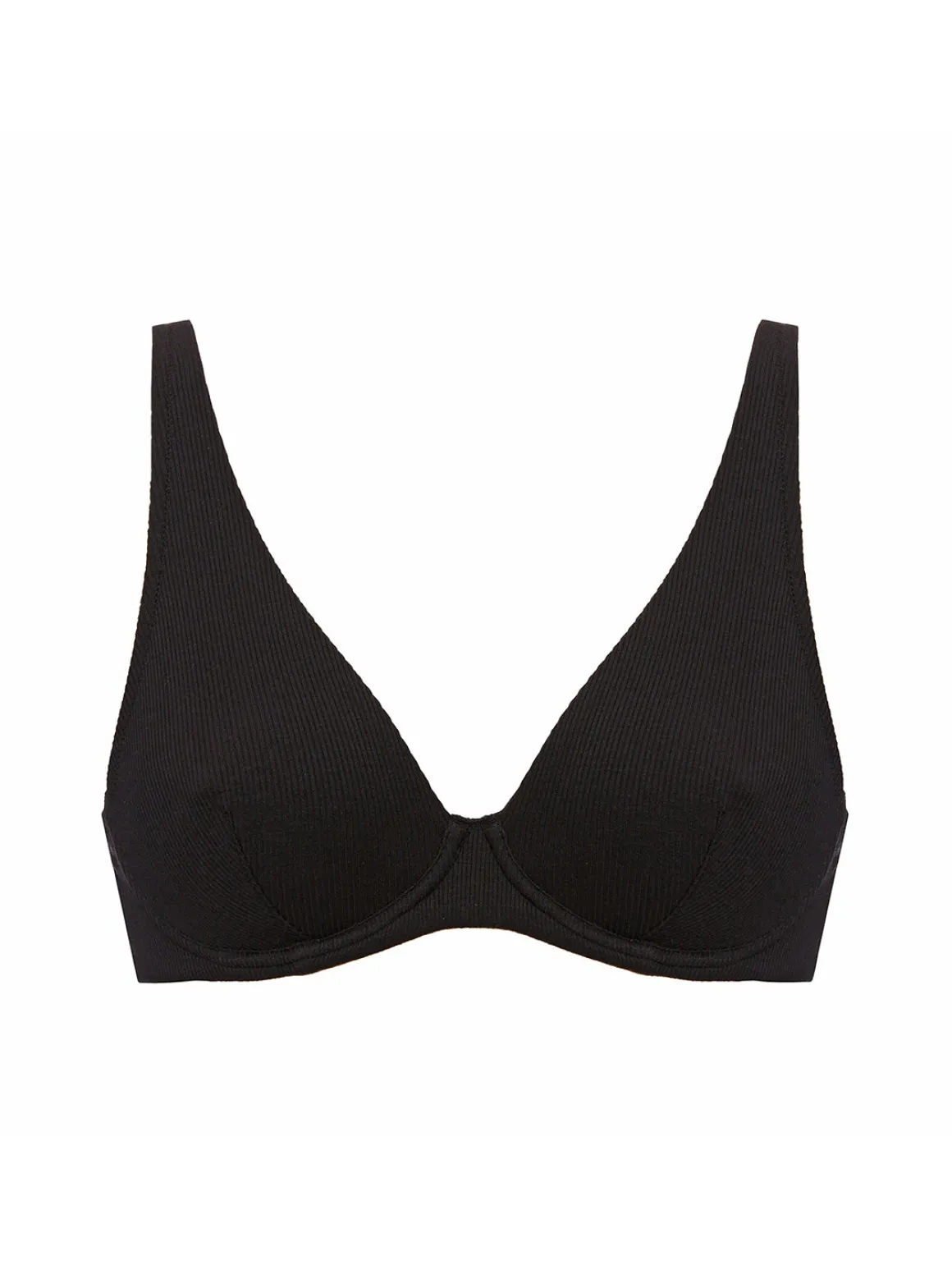 Soutien-gorge avec armatures décolleté plongeant - Noir