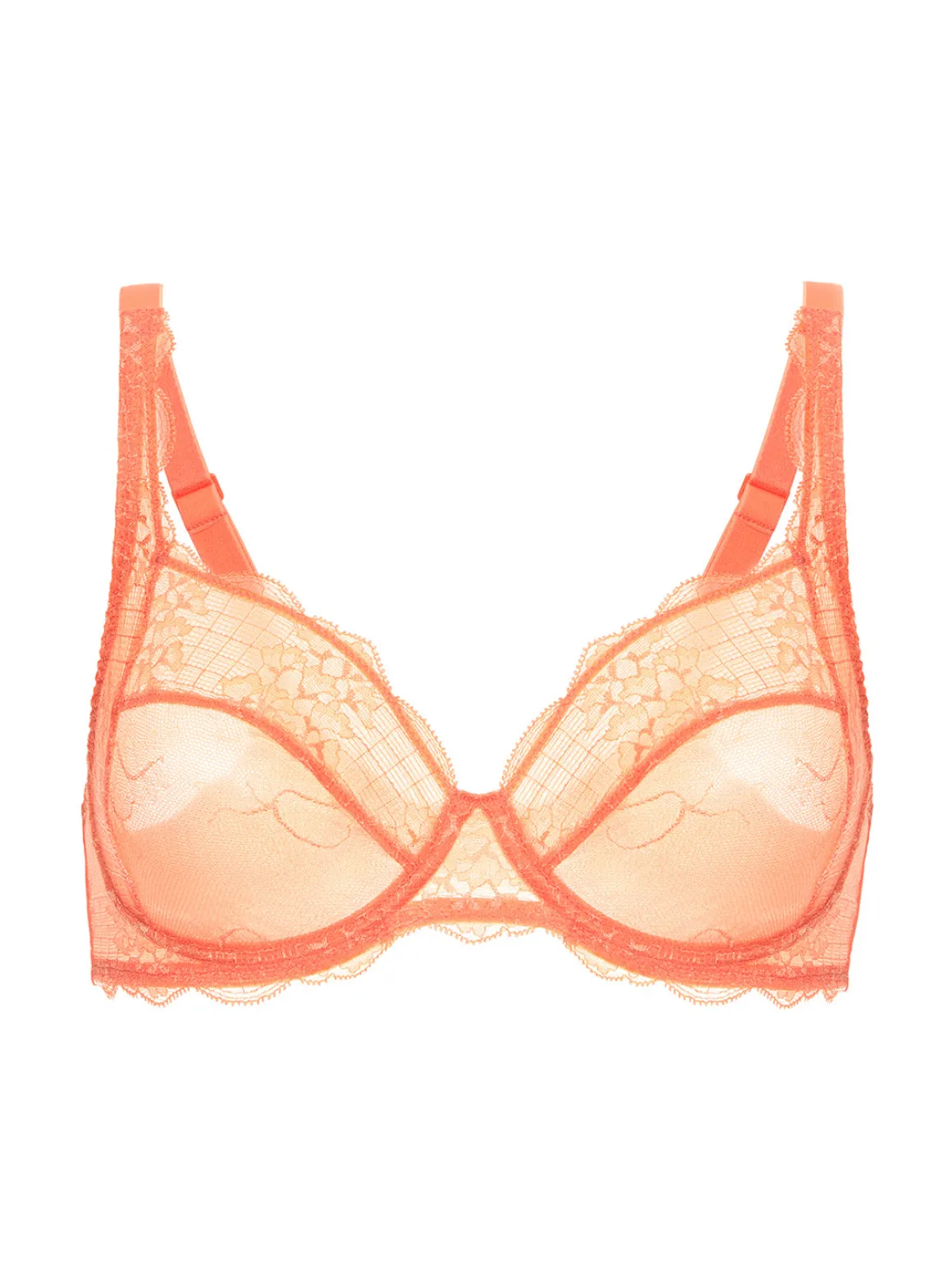 Soutien-gorge avec armatures décolleté carré - Abricot