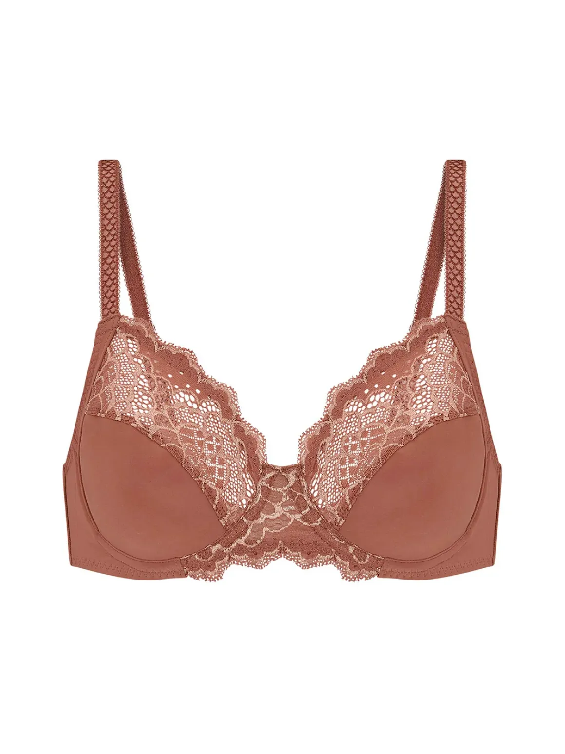 Soutien-gorge avec armatures emboîtant - Brun coco