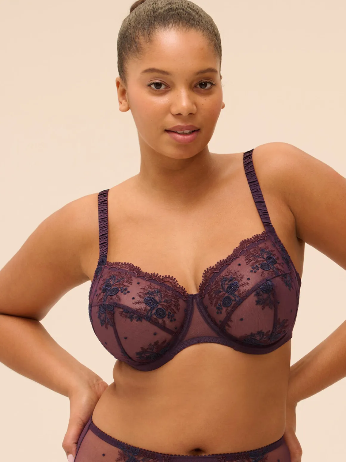 Soutien-gorge avec armatures emboitant - Figue