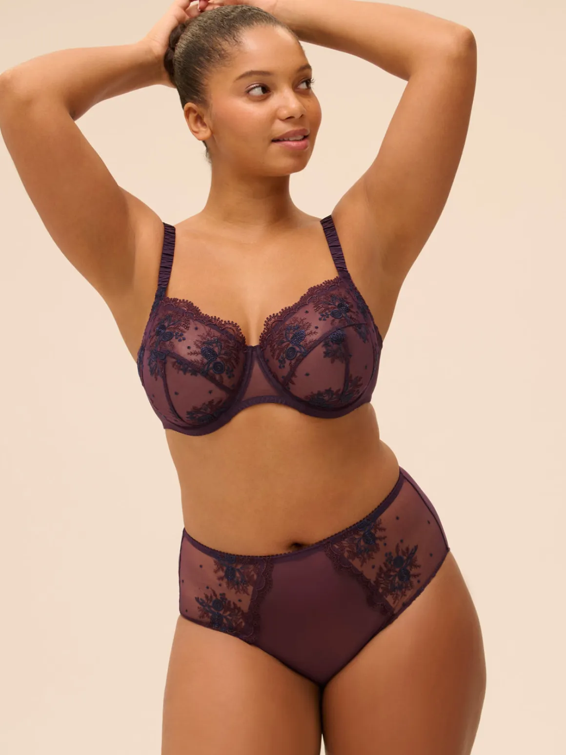 Soutien-gorge avec armatures emboitant - Figue