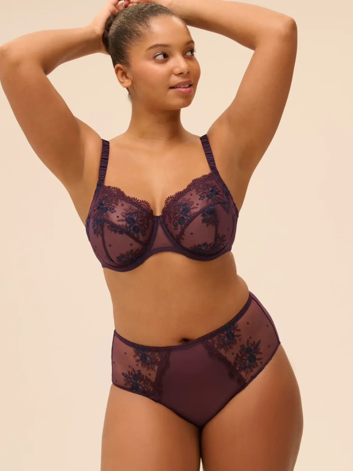 Soutien-gorge avec armatures emboitant - Figue
