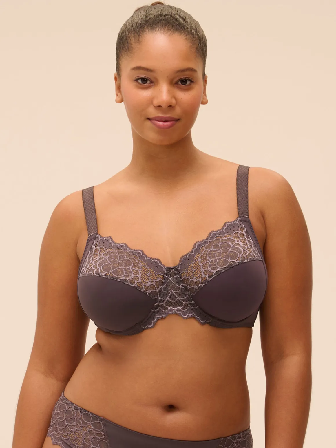 Soutien-gorge avec armatures emboitant - Gris Graphite