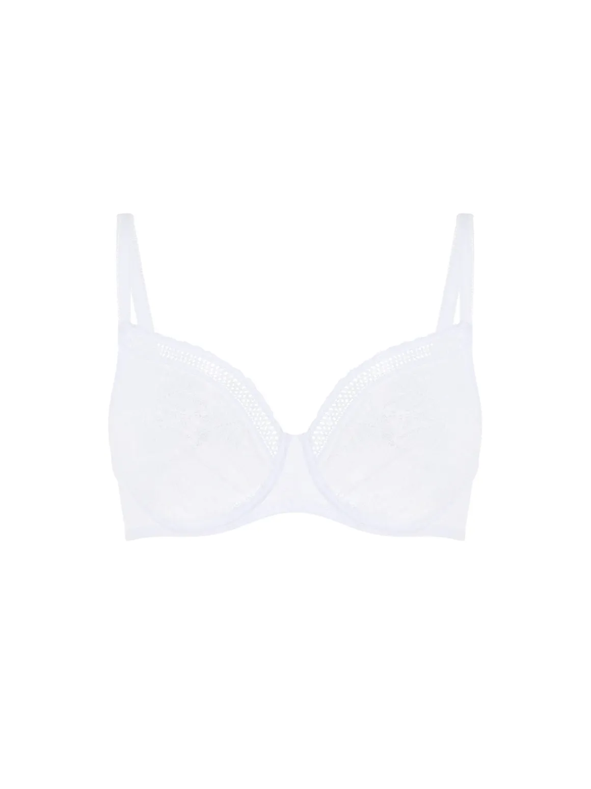 Soutien-gorge avec armatures moulé décolleté plongeant - Blanc