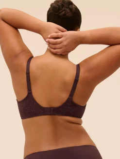 Soutien-gorge avec armatures moulé décolleté plongeant - Brun Foncé