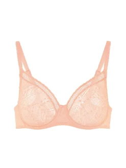 Soutien-gorge avec armatures moulé décolleté plongeant - Sable rosé
