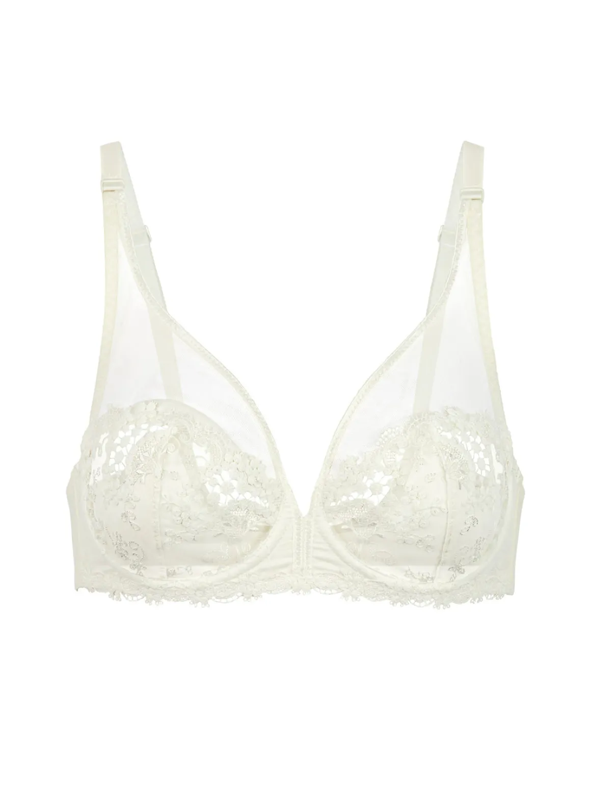 Soutien-gorge avec armatures décolleté plongeant - Naturel