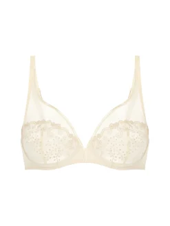 Soutien-gorge avec armatures décolleté plongeant - Beige Topaze
