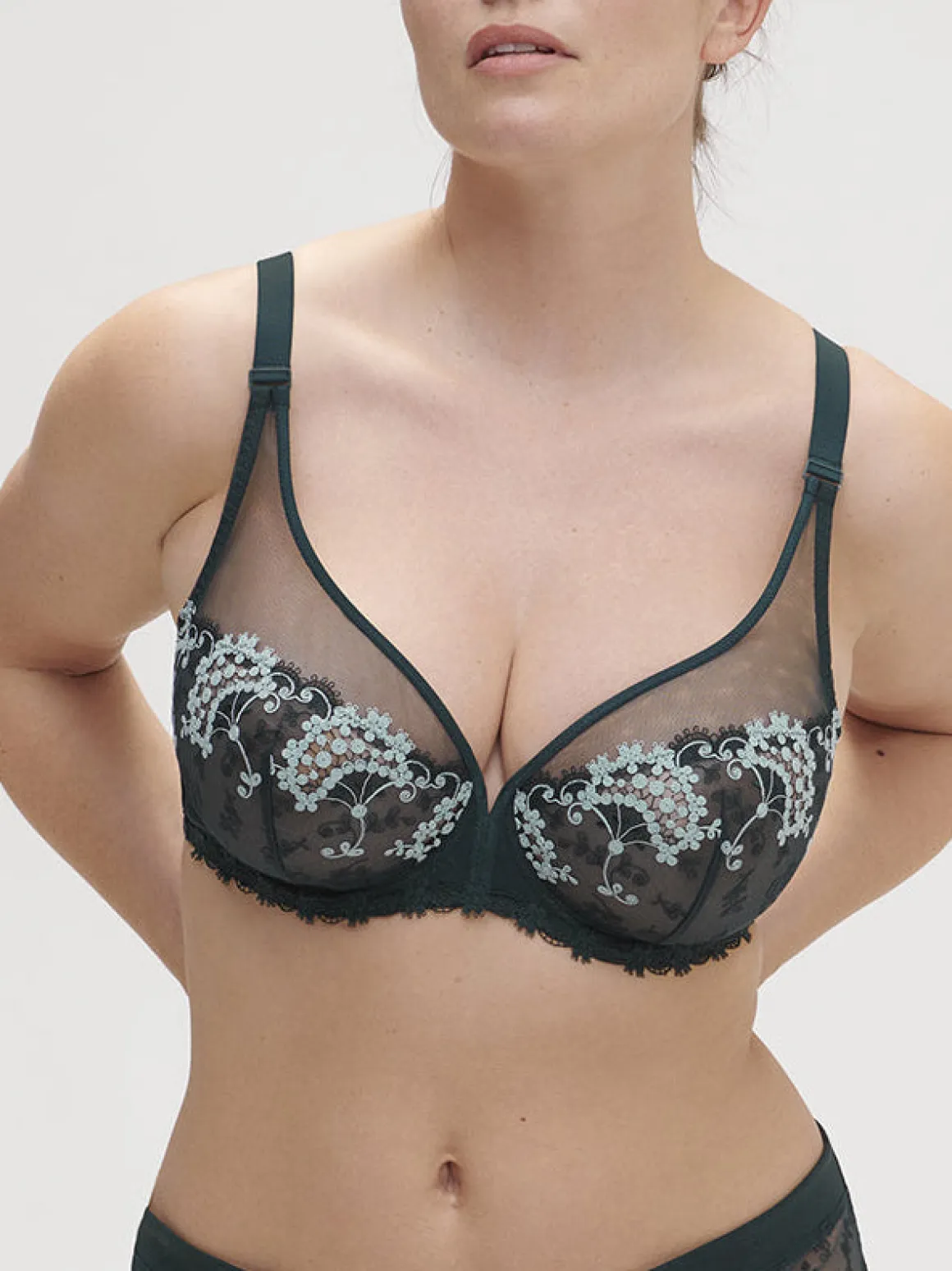 Soutien-gorge avec armatures décolleté plongeant - Vert Kolsaï