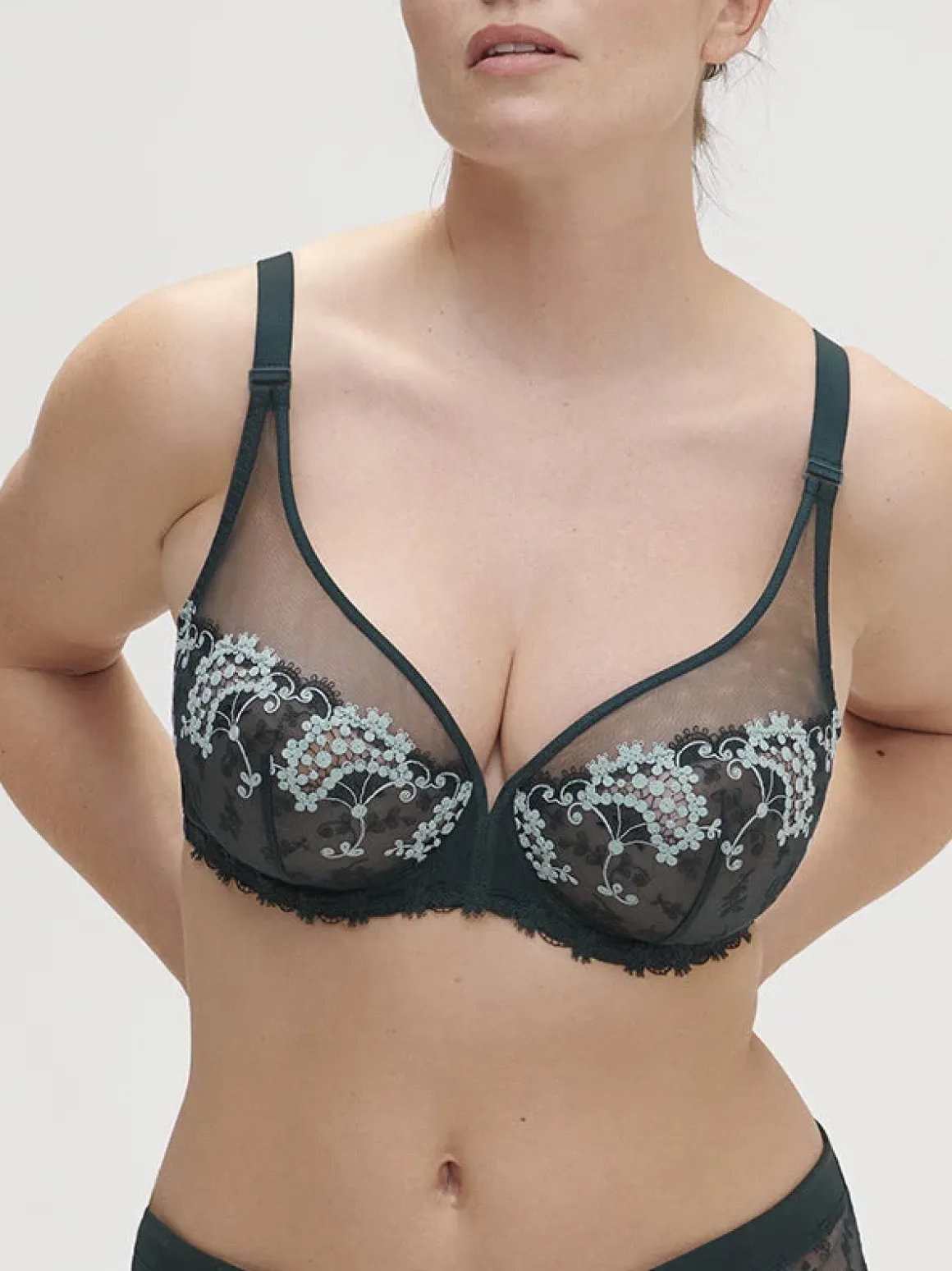 Soutien-gorge avec armatures décolleté plongeant - Vert Kolsaï