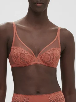 Soutien-gorge avec armatures décolleté plongeant - Rose Texas