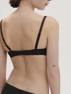 Soutien-gorge avec armatures décolleté plongeant - Noir