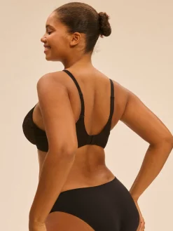 Soutien-gorge avec armatures moulé décolleté plongeant - Noir