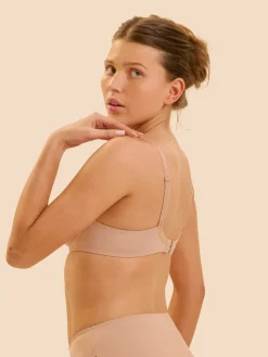 Soutien-gorge avec armatures décolleté plongeant - Peau