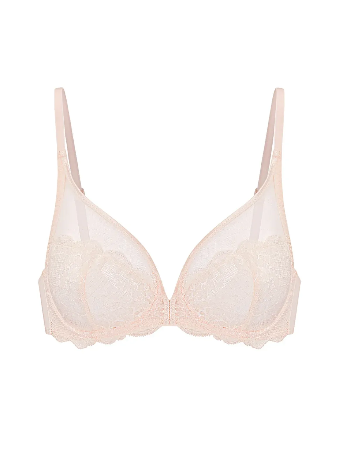 Soutien-gorge avec armatures décolleté plongeant - Rose sakura