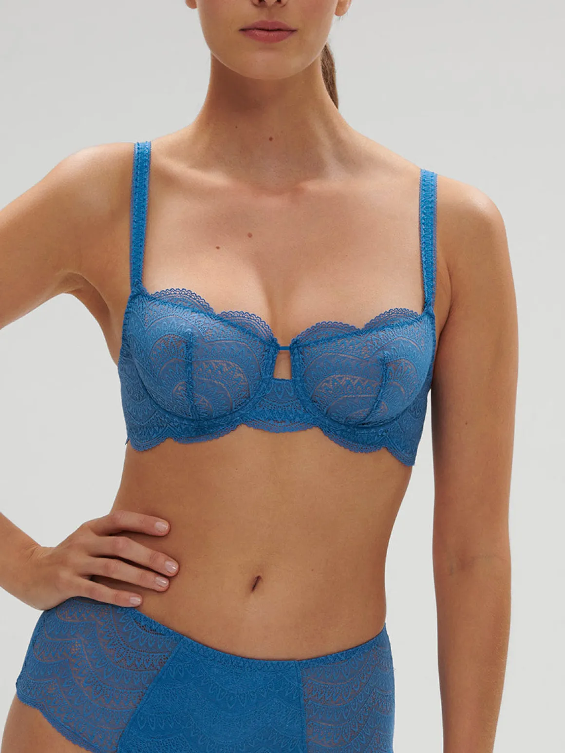 Soutien-gorge corbeille - Bleu Myosotis