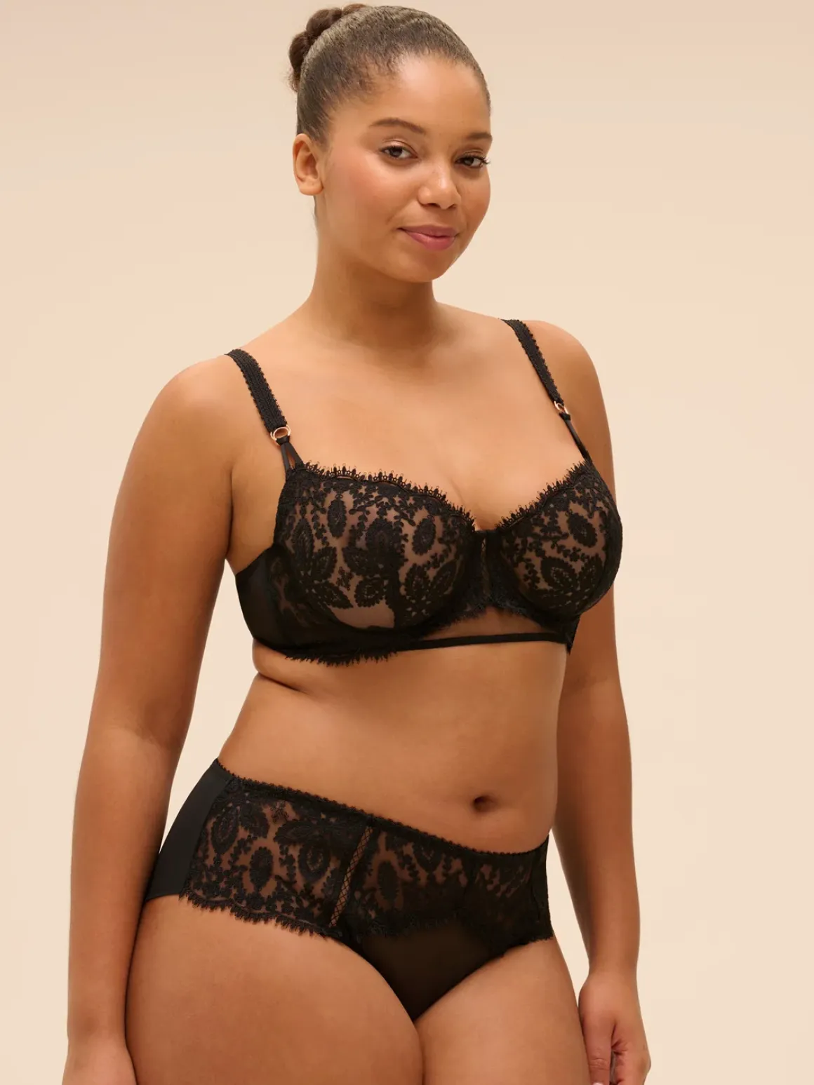 Soutien-gorge corbeille - Noir