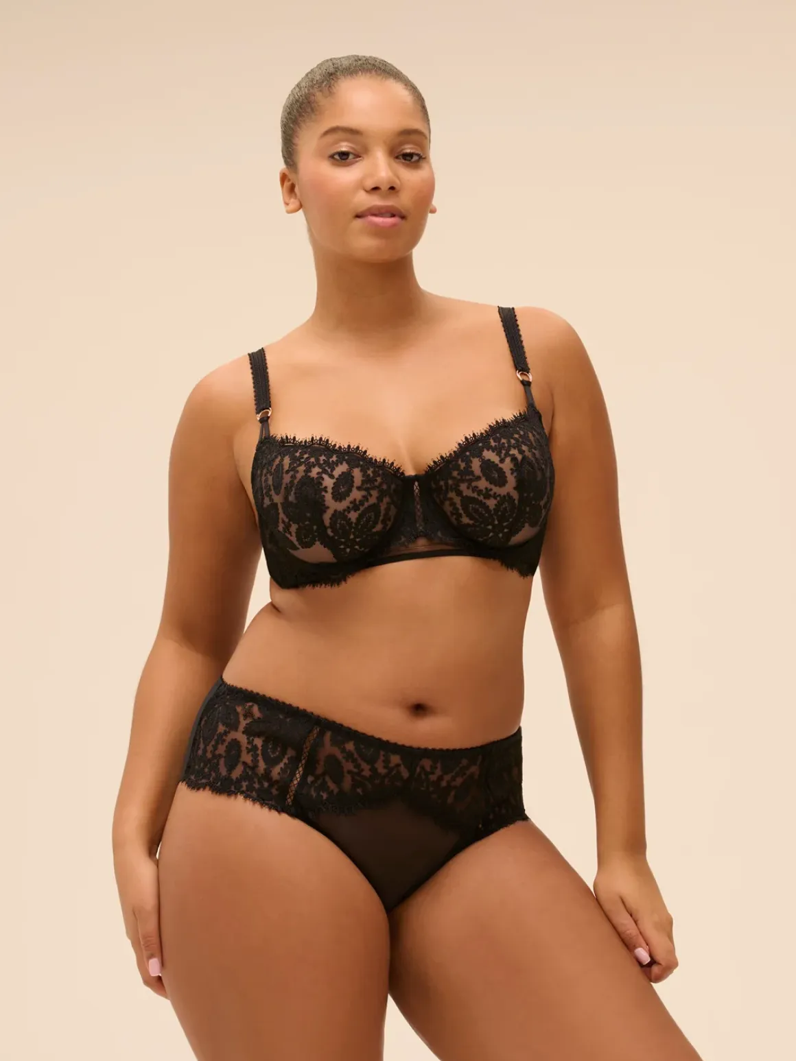 Soutien-gorge corbeille - Noir