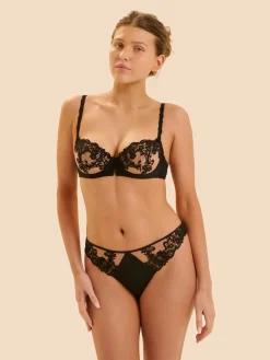 Soutien-gorge corbeille - Noir Tatoo