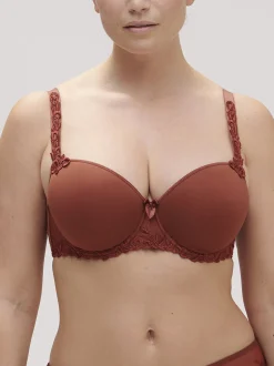 Soutien-gorge décolleté carré en spacer 3D - Brun Canyon