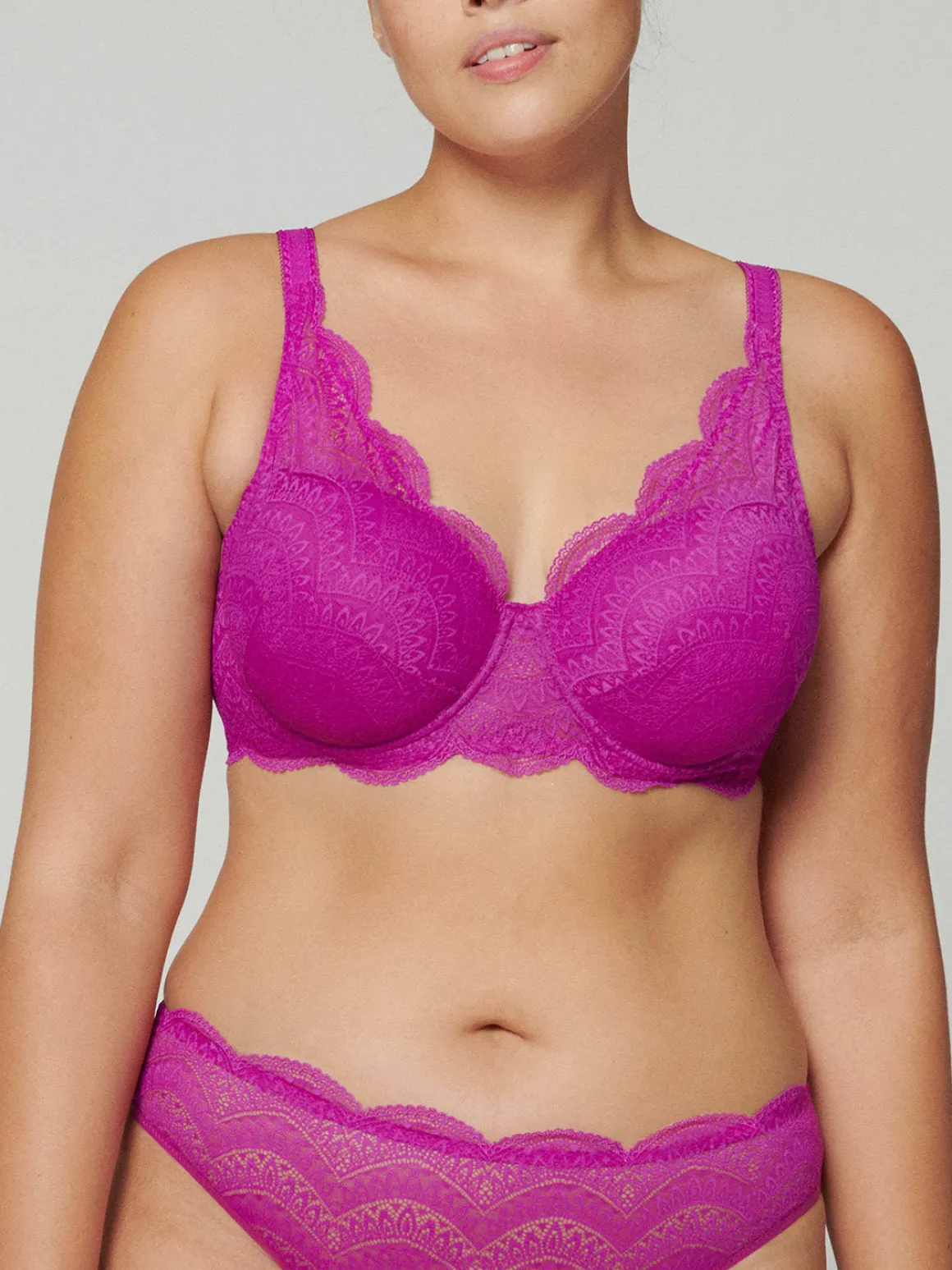 Soutien-gorge décolleté carré en spacer 3D - Bougainvillier