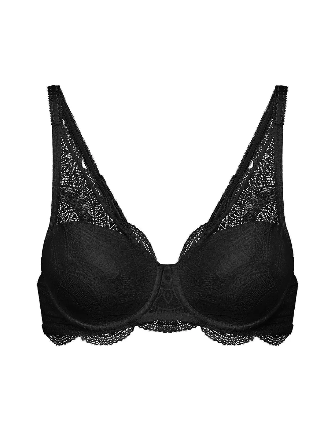 Soutien-gorge décolleté carré en spacer 3D - Noir