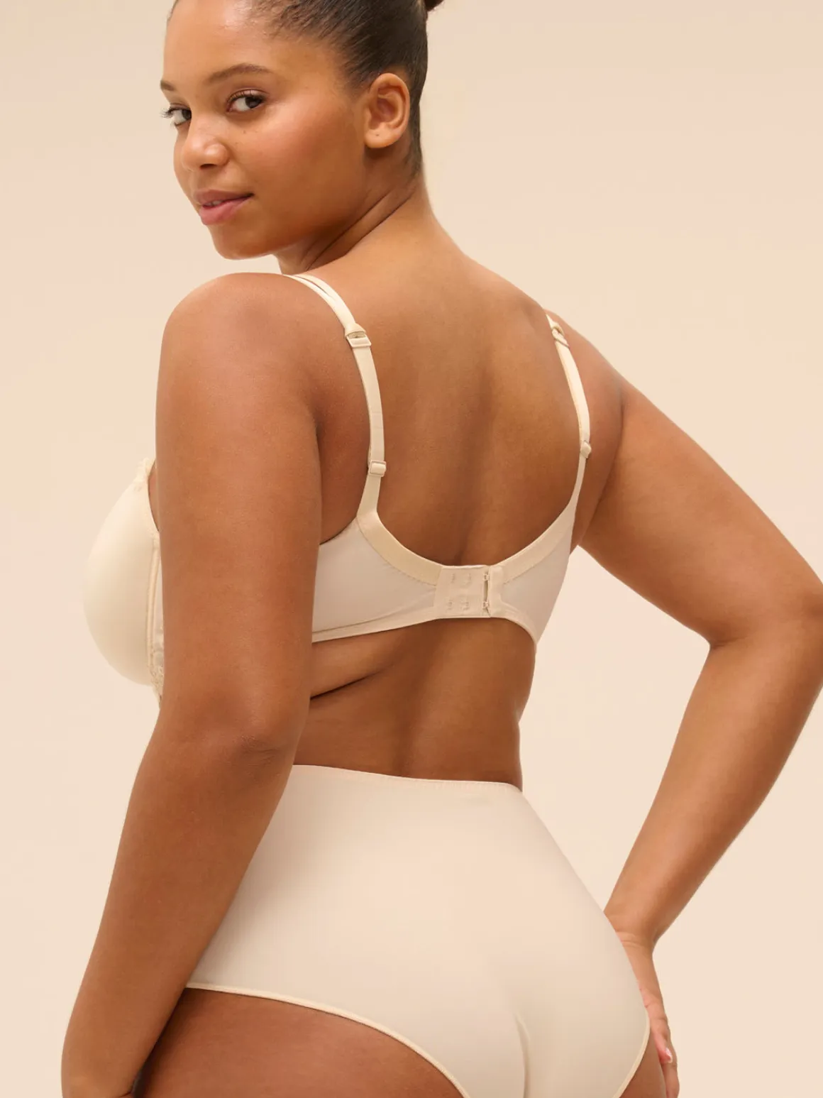 Soutien-gorge décolleté carré en spacer 3D - Beige Topaze