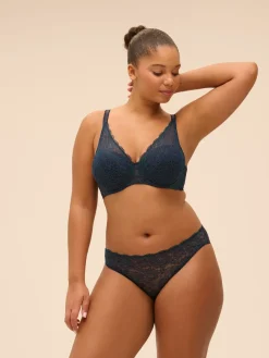 Soutien-gorge décolleté carré en spacer 3D - Saphir