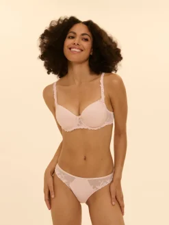 Soutien-gorge décolleté carré en spacer 3D - Poudre