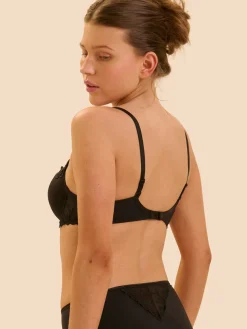 Soutien-gorge décolleté carré en spacer 3D - Noir