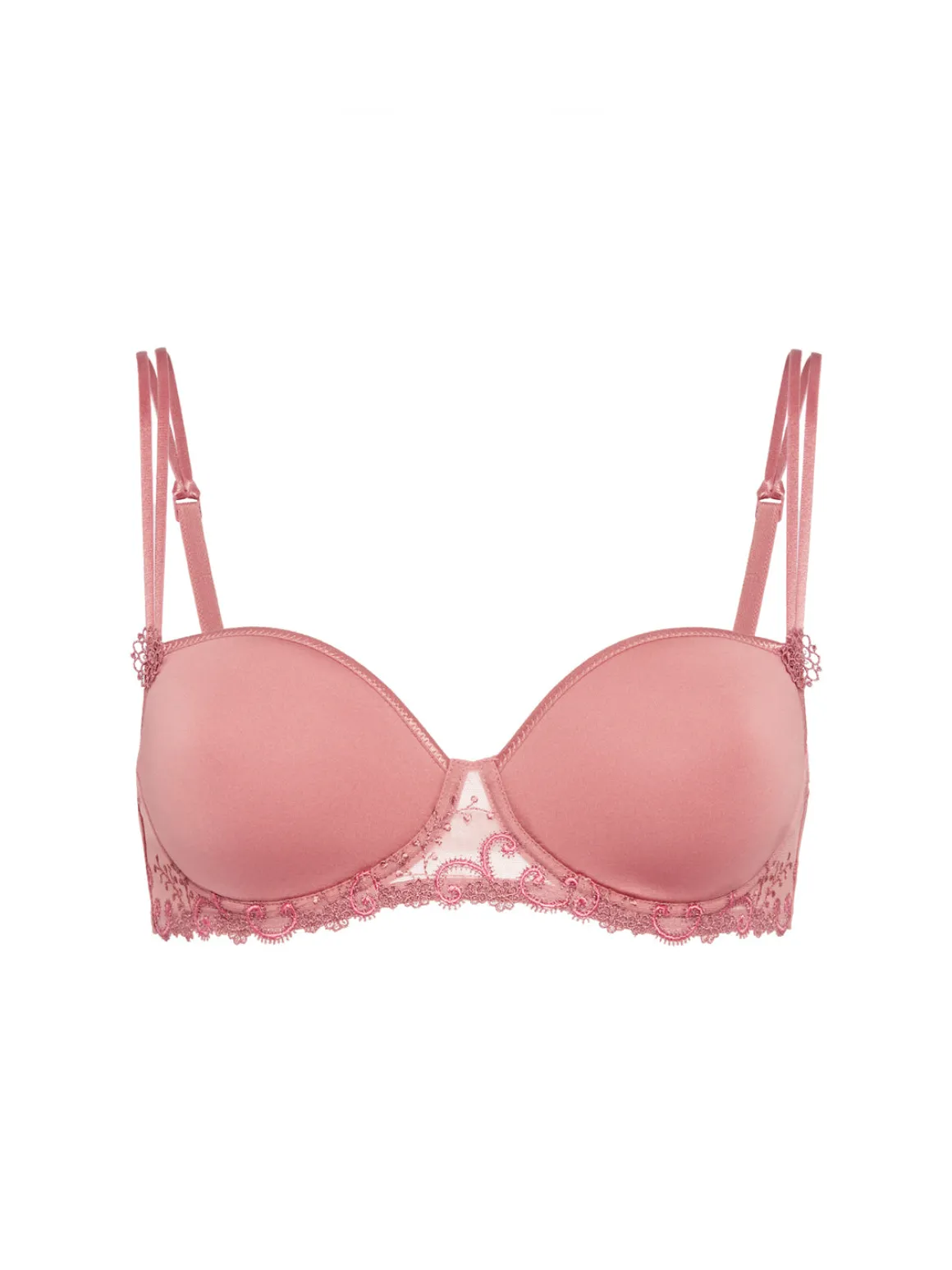 Soutien-gorge décolleté carré en spacer 3D - Rose Fumé
