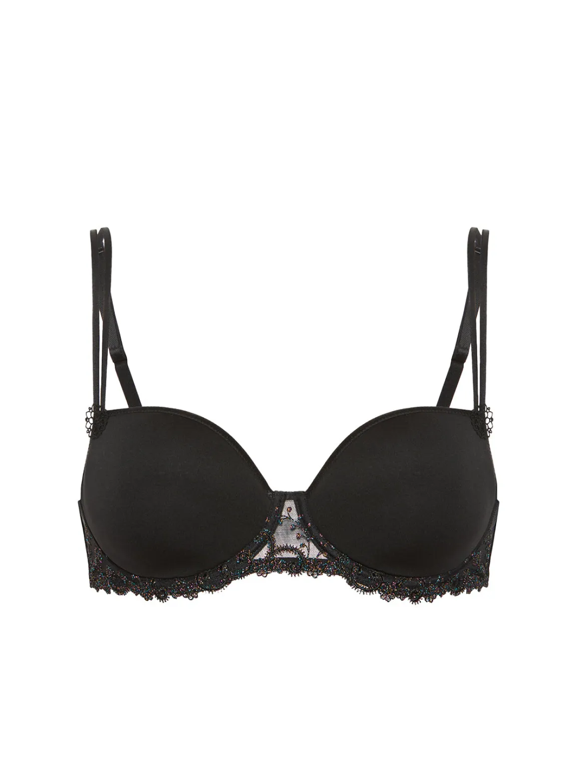 Soutien-gorge décolleté carré en spacer 3D - Noir Gem