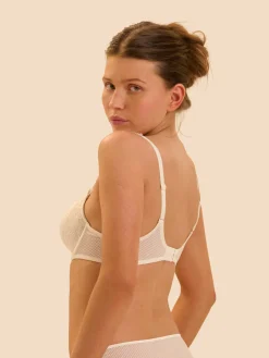 Soutien-gorge emboitant décolleté plongeant - Naturel