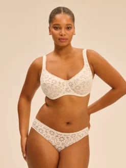 Soutien-gorge emboitant plongeant - Naturel