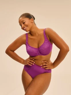 Soutien-gorge emboitant plongeant - Violet Divine