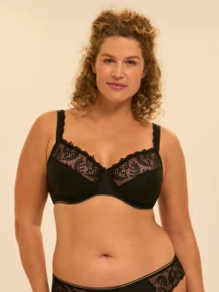 Soutien-gorge emboitant pour poitrine généreuse - Noir