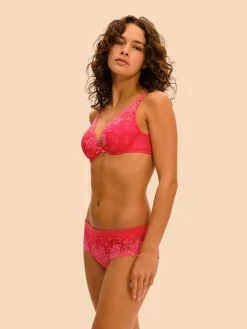Soutien-gorge push-up décolleté plongeant - Rose Fabuleux