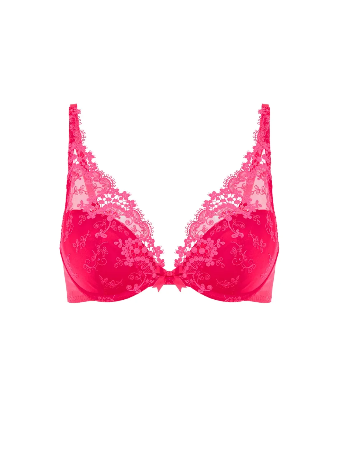 Soutien-gorge push-up décolleté plongeant - Rose Fabuleux