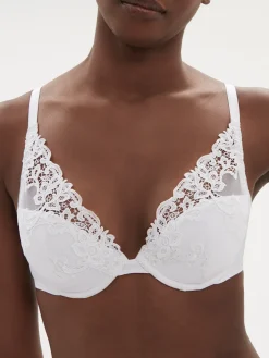 Soutien-gorge push-up décolleté plongeant - Blanc