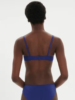 Soutien-gorge push-up décolleté plongeant - Bleu électrique