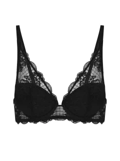 Soutien-gorge push-up décolleté plongeant - Noir